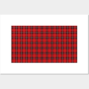 Pretty Simple Check Pattern Stripes Tones of Red and White Posters and Art